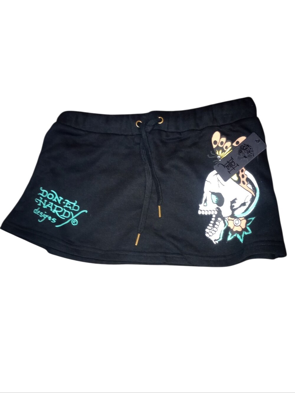 Ed Hardy Black Skull Graphic Women's Skirt, Size M, NWT - Picture 3 of 6